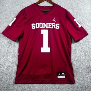 Oklahoma Sooners Jordan Football Jersey Boys Medium Red Crimson Jumpman